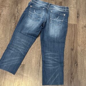 INC Women's Dark Blue Cropped Stretch Jeans